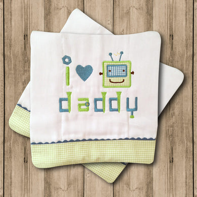 Pañito de Bebe I Love Dad