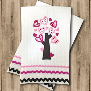 Toalla Decorativa Cocina “Kitchen Towel” con Figura de Árbol de Corazones