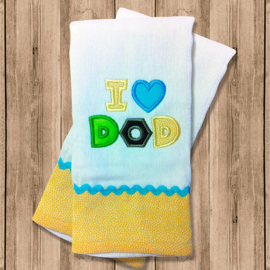 Pañito de Bebe I Love Dad