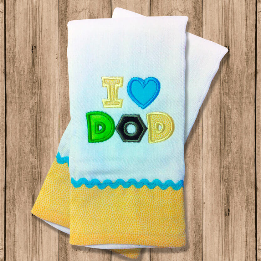 Pañito de Bebe I Love Dad