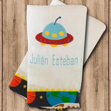 Pañito de Bebe Nave Espacial